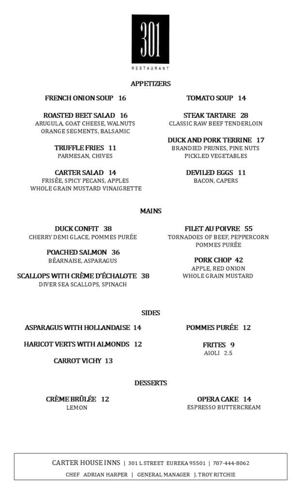 Restaurant 301 5 Eureka California