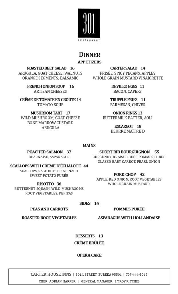 Restaurant 301 7 Eureka California