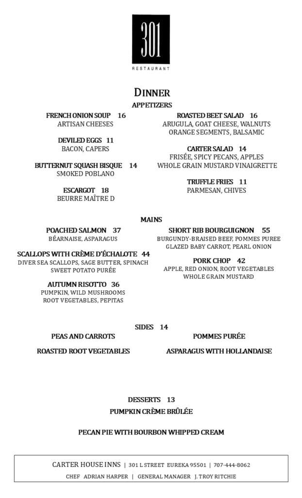 Restaurant 301 7 Eureka California