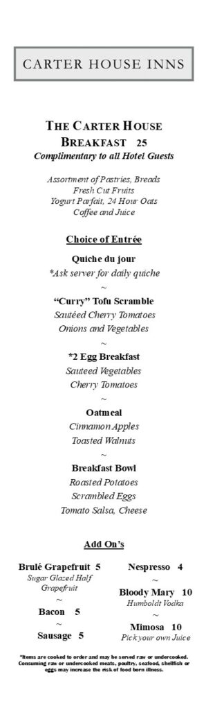 Restaurant 301 6 Eureka California